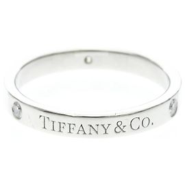 Tiffany & Co Tiffany Flat Band Ring with Diamonds Silvery