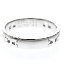 Hermès Anel Hermes Ever Hercules em ouro branco 18K Prata