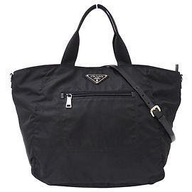 Prada Black Nylon Handbag Black