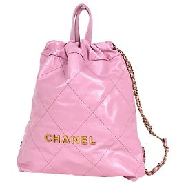 Chanel CHANEL 22 Backpack in Pink Leather Pink