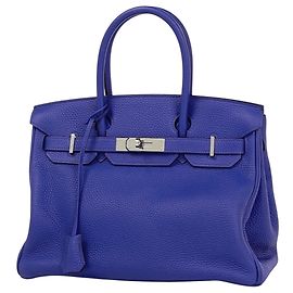 Hermès Hermes Birkin 30 Handbag Blue