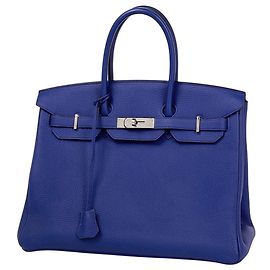 Hermès Bolsa Hermes Birkin 35 em Blue Electric Azul