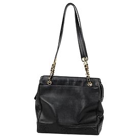 Chanel Triple Coco Mark Tote Bag Schwarz