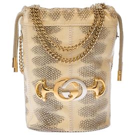 Bolsa GUCCI Zumi em Couro Bege - 103795 Bege