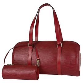 Louis Vuitton Soufflot Handbag Red