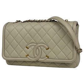 Borsa a tracolla Chanel Matelassé Light Beige Beige