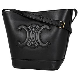 Céline Sac à épaule Celine Small Bucket Cuire Triomphe Noir