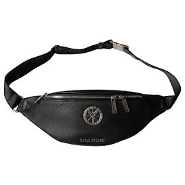 Autre Marque Carlo Colucci Black Leather Belt Bag Black