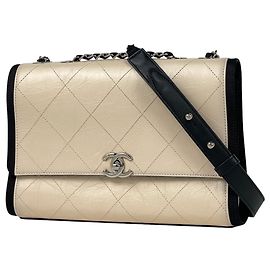 Borsa a spalla Chanel Matelassé Nero Beige