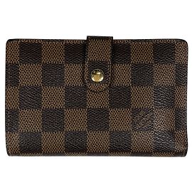 Cartera bi-fold Louis Vuitton Damier Castaño Damier ebene
