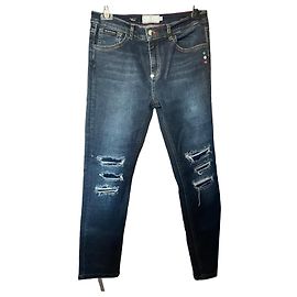 Philipp Plein Junior Vaqueros Distressed Azul oscuro