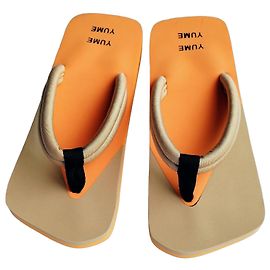 Autre Marque Yume 'Xigy' Flip-Flops - Orange and Beige Beige Orange