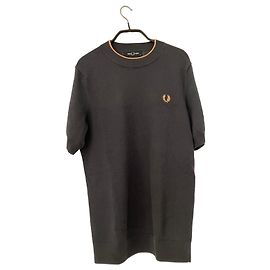 Fred Perry Men's Crew Neck Wool Sweater - Dark Grey Dark grey