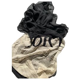 Pañuelo de seda Dior Logo Negro y Beige Negro Beige