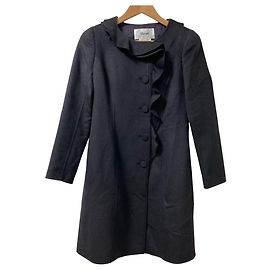 Autre Marque Rene Angora Wool Coat Brown Dark grey