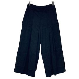 Autre Marque Yohji Yamamoto COTTON WOOL RANDOM TUCK Pants Black
