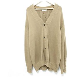 Cárdigan de punto de algodón Max Mara S Castaño Otro