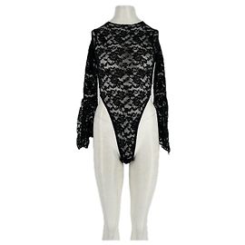 Autre Marque Spitzenbody in Schwarz Schwarz