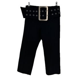 Miss Sixty Schwarze Caprihose mit Gürtel Schwarz
