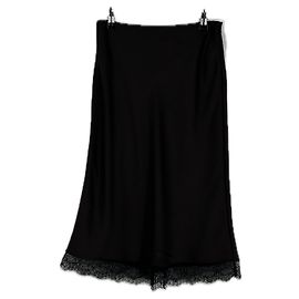 Cos Jupe en satin marron avec dentelle Marron