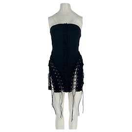 Autre Marque Robe noire "Sorry I'm Late" Noir