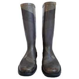 Botas de borracha Burberry Check Marrom