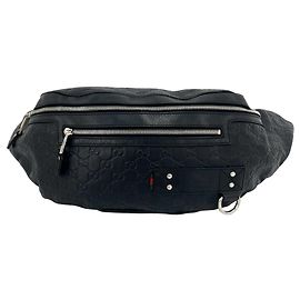 Gucci Guccissima Schultertasche aus Leder Schwarz