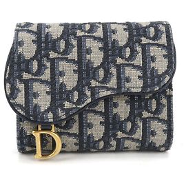 Christian Dior Tri-fold Wallet in Navy Navy blue