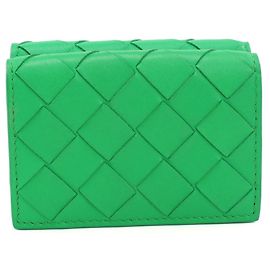 Bottega Veneta Tri-fold Wallet Green