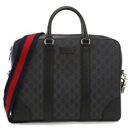 GUCCI Briefcase 474135 GG Supreme Men's Black Black