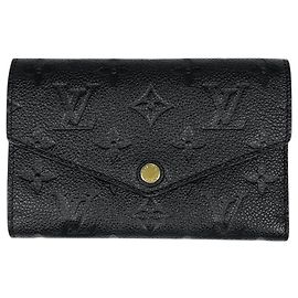 Portafoglio tri-fold Louis Vuitton Monogram Empreinte Infini Nero Altro
