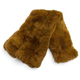 Tippet de pele de coelho Rex vintage Chanel Marrom