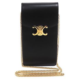 Céline Bolsa de Ombro e Porta-Celular Celine Triomphe Preto