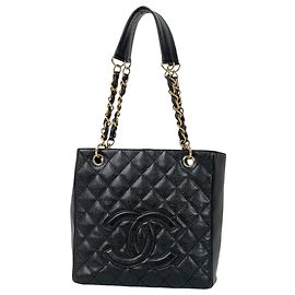 Chanel Matelassé Black Tote Bag Black