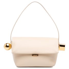 Bolsa de ombro Jacquemus Le Rond Carre em nappa branco Branco Cru