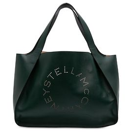 Stella Mc Cartney Tote Stella Logo in ecopelle verde Stella McCartney Verde Verde scuro