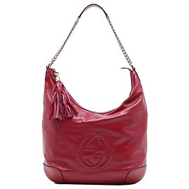 Borsa a tracolla Soho in vernice rosa Gucci Rosa Altro