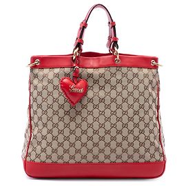 Gucci Bolsa de Mão Valentine Medium GG Canvas Bege Outro