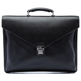 Fendi Briefcase in Leder, Schwarz, Umschlagform Schwarz