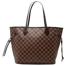 Louis Vuitton Brown Damier Ebene Neverfull MM Marrom