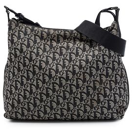 Bolsa Tiracolo Dior Black Diorissimo Trotter Canvas Preto