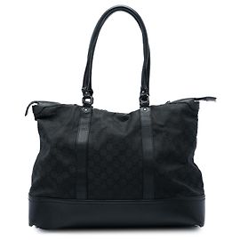Gucci Black GG Canvas Tote Black