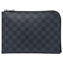 Louis Vuitton Black Damier Graphite Pochette Jour PM Negro