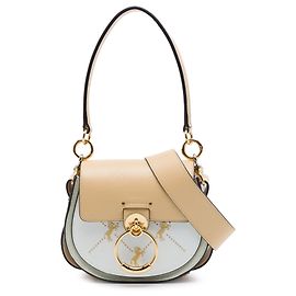 Bolsa Chloé Little Horses Tess Small em couro bicolor branco Branco