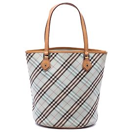 Sac cabas Burberry Blue Nova Check Canvas Bleu Bleu clair