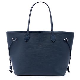 Louis Vuitton Blue Epi Neverfull MM Bleu Bleu foncé