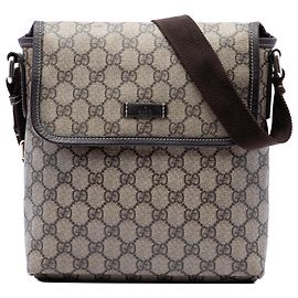 Bolsa Tiracolo Gucci Beige GG Supreme Bege