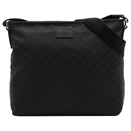 Bolsa Tiracolo Gucci em Nylon GG Preto Preto