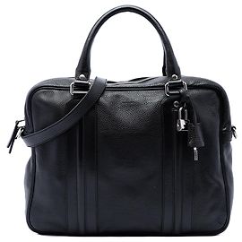 Borsa business Gucci in pelle nera Nero