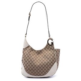 Borsa a tracolla Gucci Charlotte in tela GG beige Beige